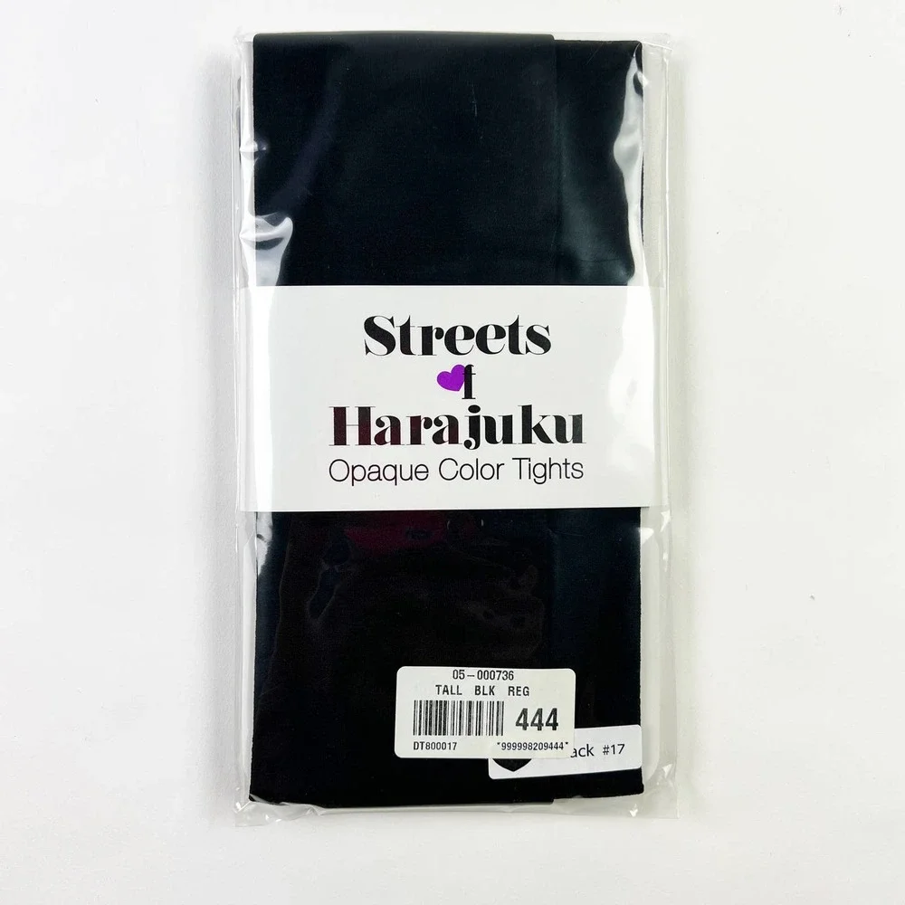 Streets of Harajuku opaque black tights size Large tall